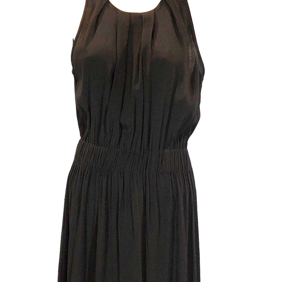 Kate Spade New York Black Pleated Midi Dress Sz 6 | Bow Back | Classic Cocktail - Picture 2 of 13